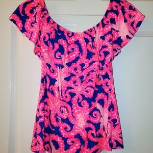 NWOT Stunni g Lilly Pulitzer Off the Shoulder Top
